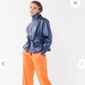 UO Jesse Metallic Vinyl Anorak Jacket